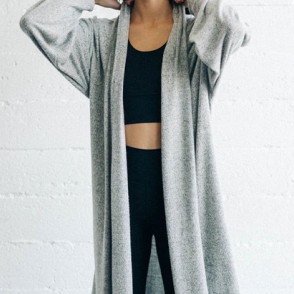 🆕O/S JOAH BROWN ETOILE SALT & PEPPER OVERSIZED CARDIGAN RIBBED BLACK & WHITE - Picture 11 of 16